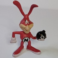 4 Vintage 1980s Dominos Pizza Avoid the Noid Bomb Advertising Mini Figure Set