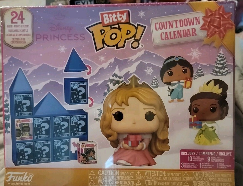 Funko Disney Princess Bitty Pop Countdown Advent Calendar 24Pc Set New & Sealed