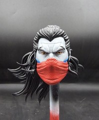 Hot Toys Custom En Sabah Nur Grey Masked Head 1/6 Scale Painted