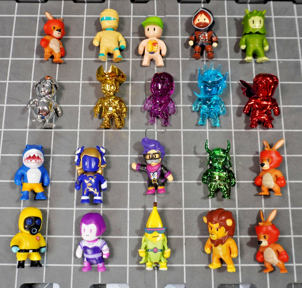 Lot of 20 Stumble Guys Mini Figures Rares Metallic Translucent DIRAMIX