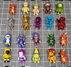 Lot of 20 Stumble Guys Mini Figures Rares Metallic Translucent DIRAMIX