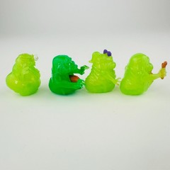 Ghostbusters Ecto Minis Slimer 4 Translucent 1 Solid 1.5″ Mattel Classic Series