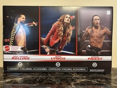 WWE Mattel Main Event Series 3 Pack…Damian Priest Becky Lynch Seth Rollins