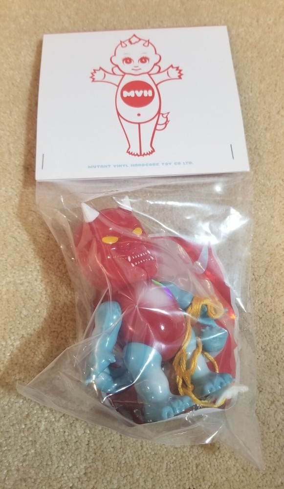 Mutant Vinyl Hardcore LASH Kewpie Red Painted Sofubi Designer Art Toy Kaiju MVH