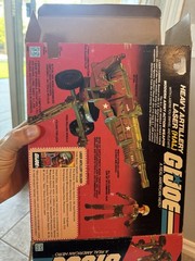 G I Joe HAL HEAVY ARTILLERY LASER 1982 with Box & Data Card & Figure Included