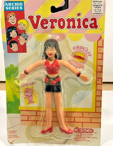 2264.25 – Vintage 1989 Archie Comics 6” Veronica Bendable By Jesco-SEALED! NOS!