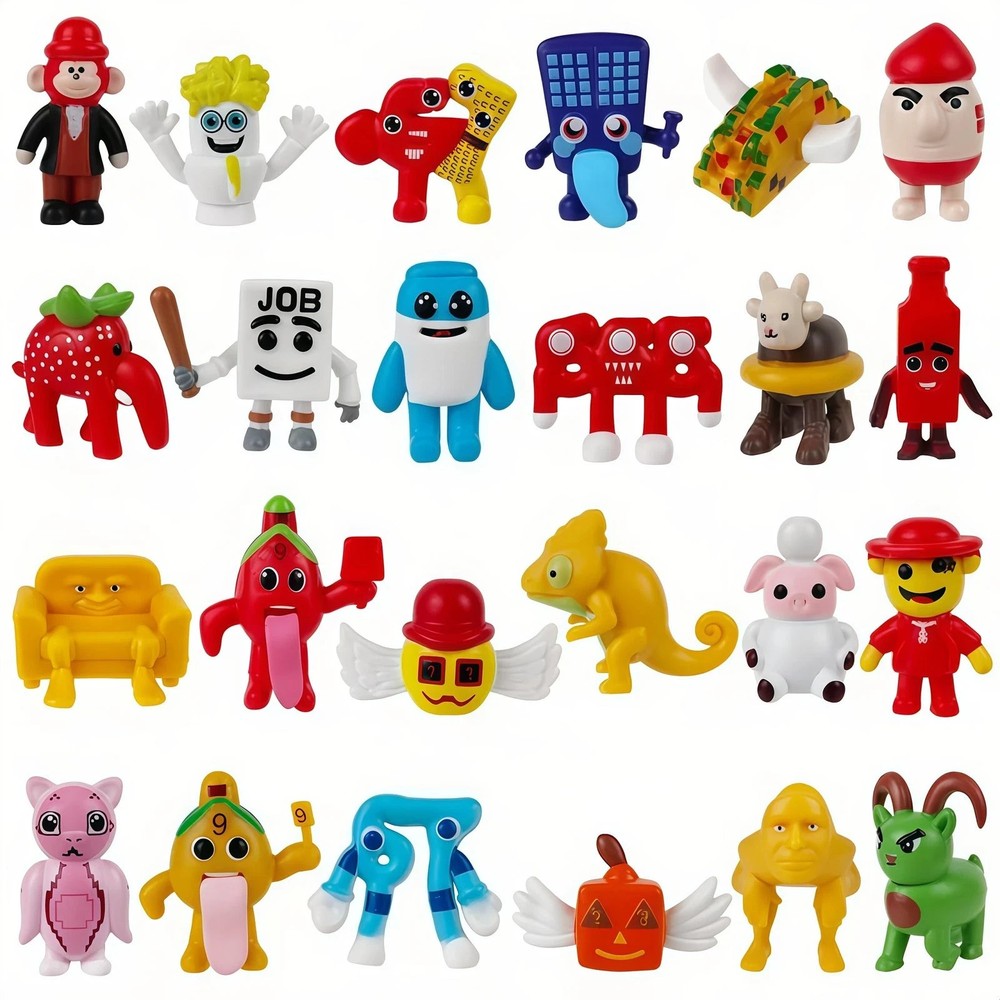 24PCS Steal a Brainrot 67 Toys 1.8 Brain Rot Action Figure Birthday Easter Gift