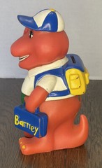 Vintage 1992 Lyons Group Barney Purple Dinosaur Coin Piggy Bank Back to School