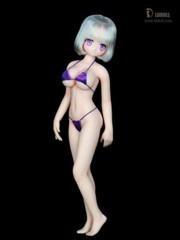 LDDOLL 1/6th 22XL Pink Skin Girl Silicone 22cm Figure Body Fit OB CG Head Model