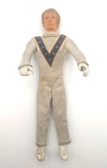 Evel Knievel Vintage 1970s Ideal Toys 7″ Bendable Action Figure & Helmet