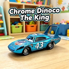 Dinsey Pixar Cars Racing Champion No.43 Chrome Dinoco The King Diecast Gift Rare