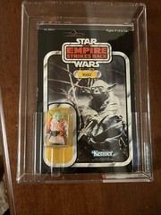 1980 Kenner Star Wars ESB Yoda Orange Snake 32 Back-B AFA 75 (C75 B80 F90)