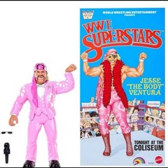 Mattel WWE Superstars Jesse “The Body” Ventura Action Figure w/ Mic & Sunglasses