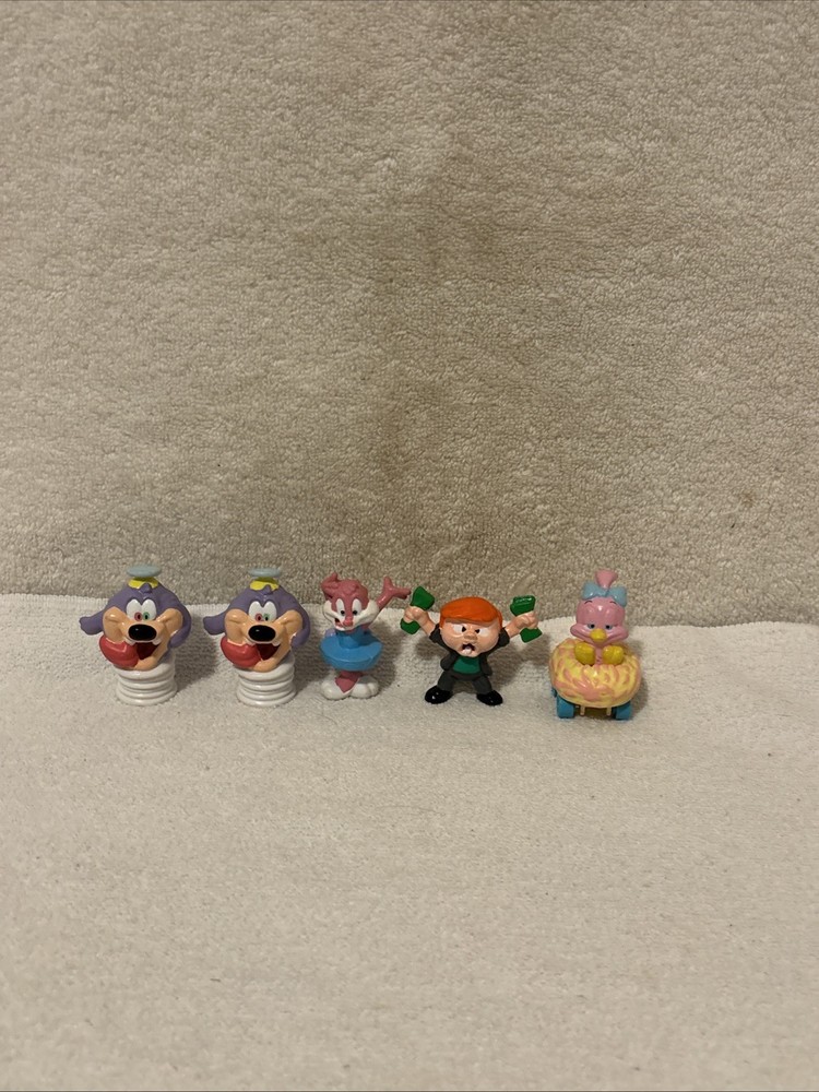(5) Tiny Toons PVC Cake Topper Figures Lot 90s Applause Babs Sweety Dizzy Max