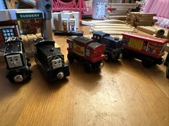 Thomas & Friends Wooden Railway Train Buildings Track And Trains Huge Lot