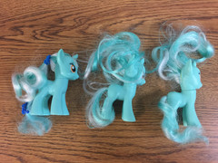 Lot Of 3 Lyra Hasbro My Little Pony MLP Brushable Ponies Multiple Years Gens