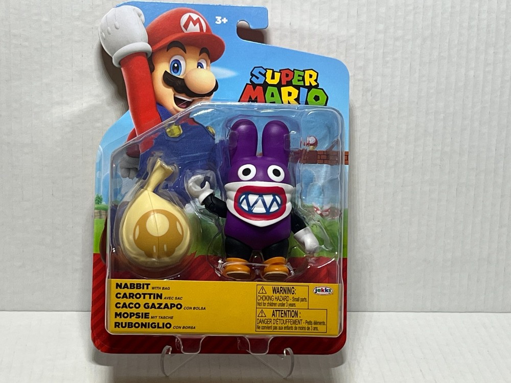 Super Mario World Nabbit with Bag 4 Inch Figure New