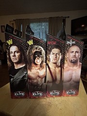 WWE Mattel Elite Series 12 Monday Night War Complete Set 4 Fig + Rockabilly BAF