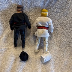 Vintage 1980s American Ninja Action Figure Set Black and White Gi 6 Inch Toy