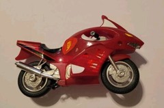 1995 Power Rangers Shark Cycle Vehicles Red Pink and White