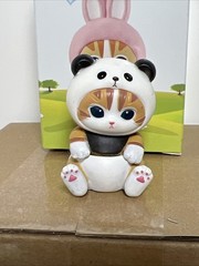 Mofusand Sitting Cat in Panda Costume 1.5” Figure New