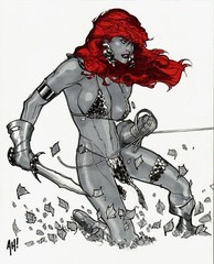 RED SONJA~STATUE~AH!~EXCLUSIVE~*DIAMOND EYES*~LE 138~DYNAMITE ENTERTAINMENT~MIB