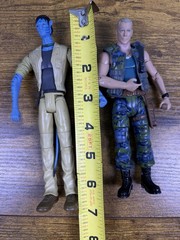 2009 Mattel Avatar Jake Sully & Colonel Miles Quaritch Action Figure Lot 6-7”