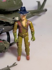 HASBRO 1983 GI JOE DRAGONFLY XH-1 HELICOPTER NEAR COMPLETE w/ FIGURE