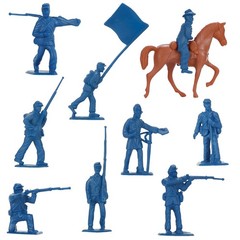 HAPTIME Civil War Army Men Set (42 pcs ) , American Civil War Toys, Plastic A…