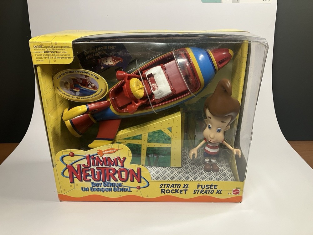 Jimmy Neutron Strato XL Rocket 2001 Nickelodeon! Sparking Action! New In Package