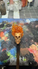 Custom 3D Painted Ghost Rider Head Cast for Marvel Legends 1:12 Scale Figures