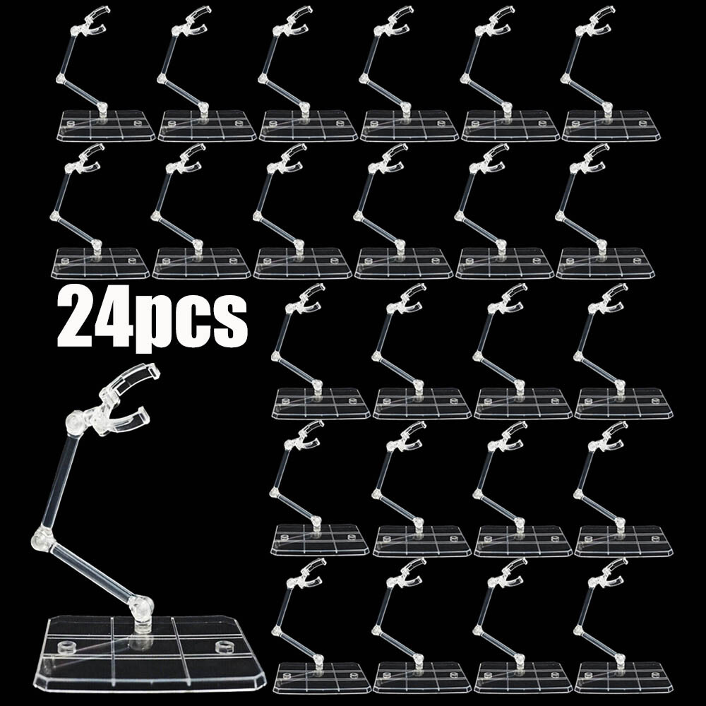 24Pc Adjustable HG144 Action Figure Display Holder Base Doll Model Support Stand