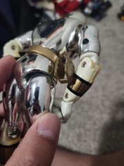 Vintage 1995 Power Rangers Chrome Silver WHITE RANGER 8″ Action Figure MMPR