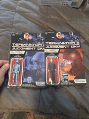 New ReAction Terminator 2 Judgement Day T1000 Action Figure Set Of 2 Un-Punched!