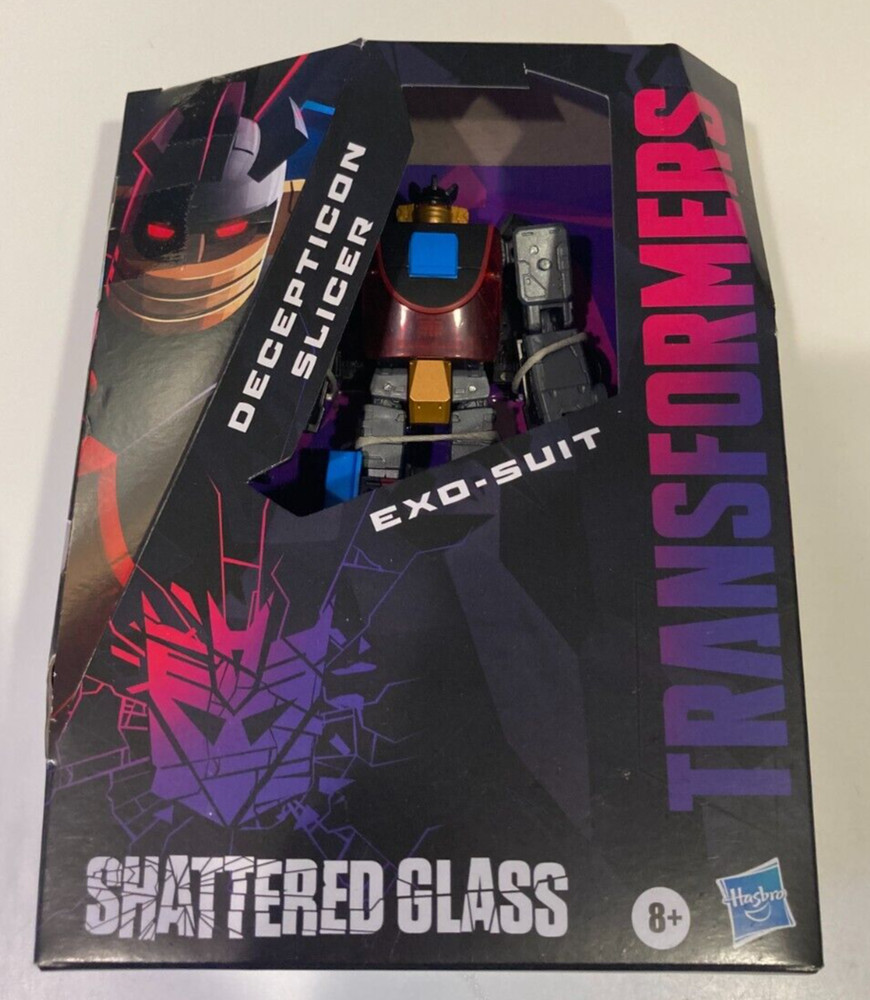 HASBRO TRANSFORMERS SHATTERED GLASS DECEPTICON SLICER EXO-SUIT FIGURE MISB
