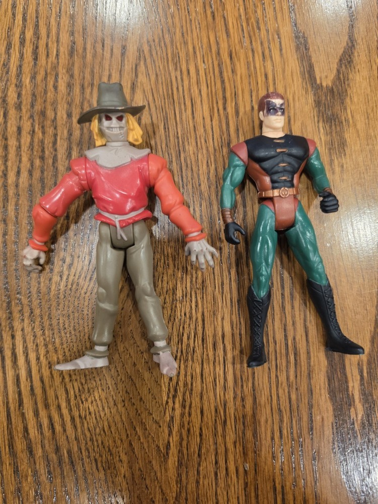 Robin & Scarecrow Vintage Action Figures Batman DC Comics 1993 /95