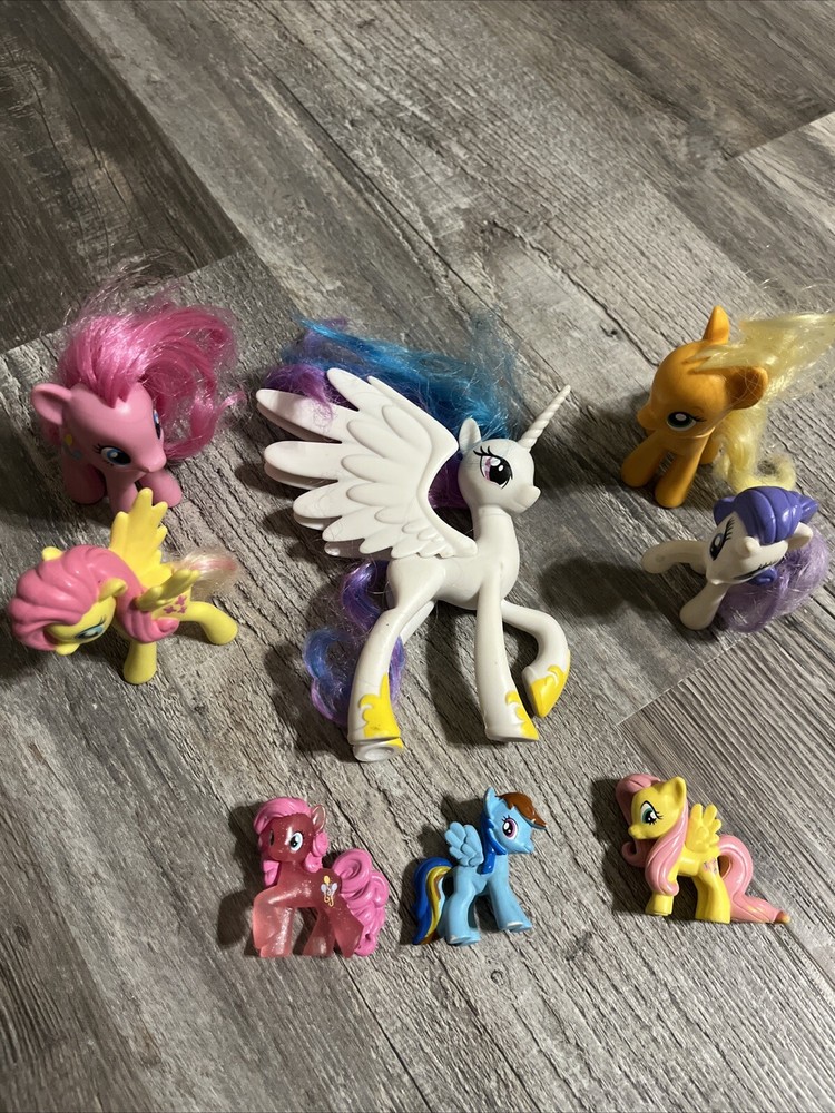 Lot of 8 Various Smaller Sized My Little Pony-assorted years