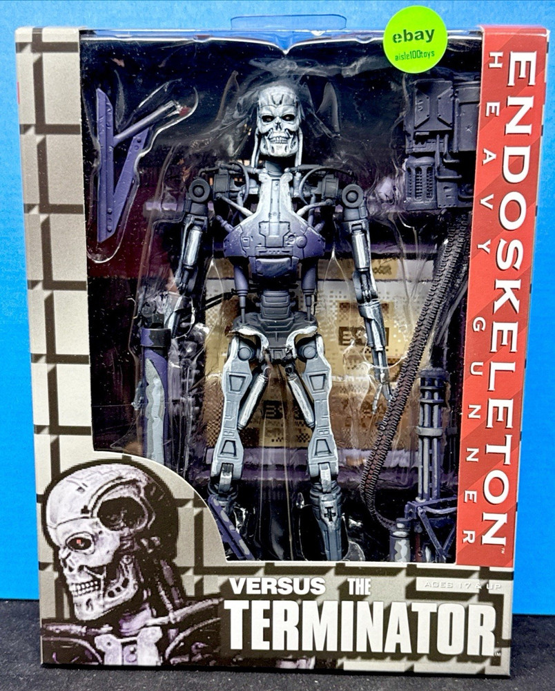 NECA Robocop VS Terminator Heavy Gunner Endoskeleton Action Figure Authentic New