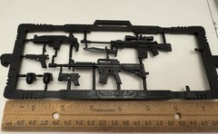 Small Plastic Weapon & Accessory Lot Unpunched Assault Rifle Pistol Grenades
