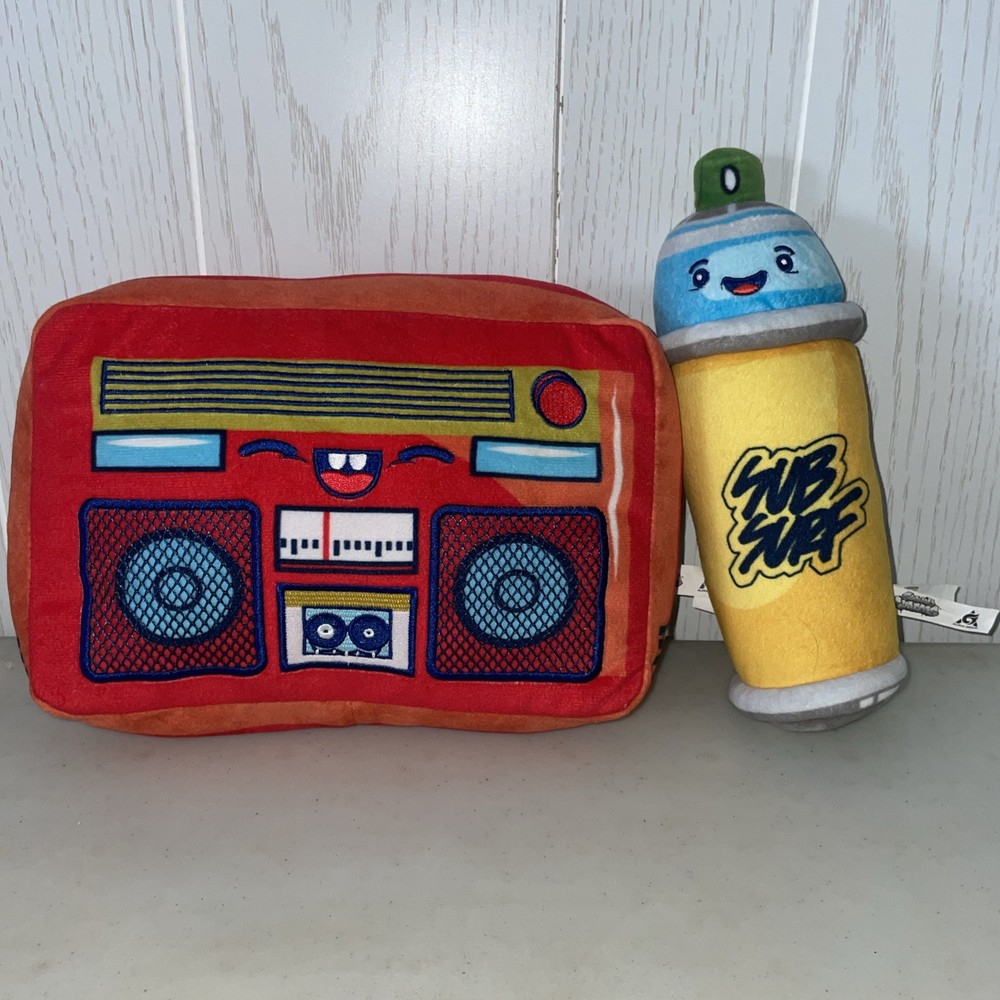 Subway Surfers Street Jammers Spray Can, Boombox Plush Sound Effects/Music Works