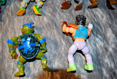 Vintage TMNT Figure Lot 1988-1991 Playmates Casey Jones Metalhead Splinter Leo