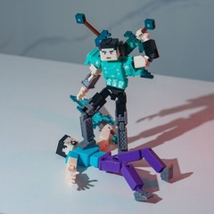 3D Printed MC Steve Fully Articulated Assembled Model Toy