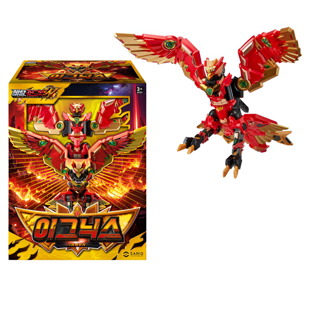 Metal Cardbot W Ignyx Transforming Sword Shield Robot Toy Korean Animation
