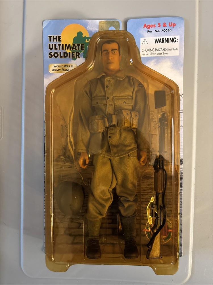 1999 21st Century ULTIMATE SOLDIER WORLD WAR II ARMY RANGER 12in Figure W/Helmet