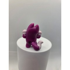 Hasbro Lost Kitties Itty Bitty Series 1 Purple Grumpy Cat Mini Figure 1.5″