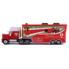 Disney Pixar Car Francesco BerNOulli Mack Hauler Truck+Car Model Toy New Diecast