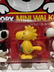 Vintage Snoopy Mini Walkers Top Hat, Woodstock Flower, Red Baron – Very Rare set