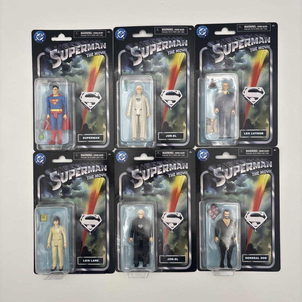 2025 Spin Master Superman the Movie 1978 Full Retro Set of 6 including Chase