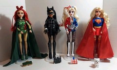 DC Supergirl & Super-Villains Doll Collection Harley Quinn Catwoman & Poison Ivy