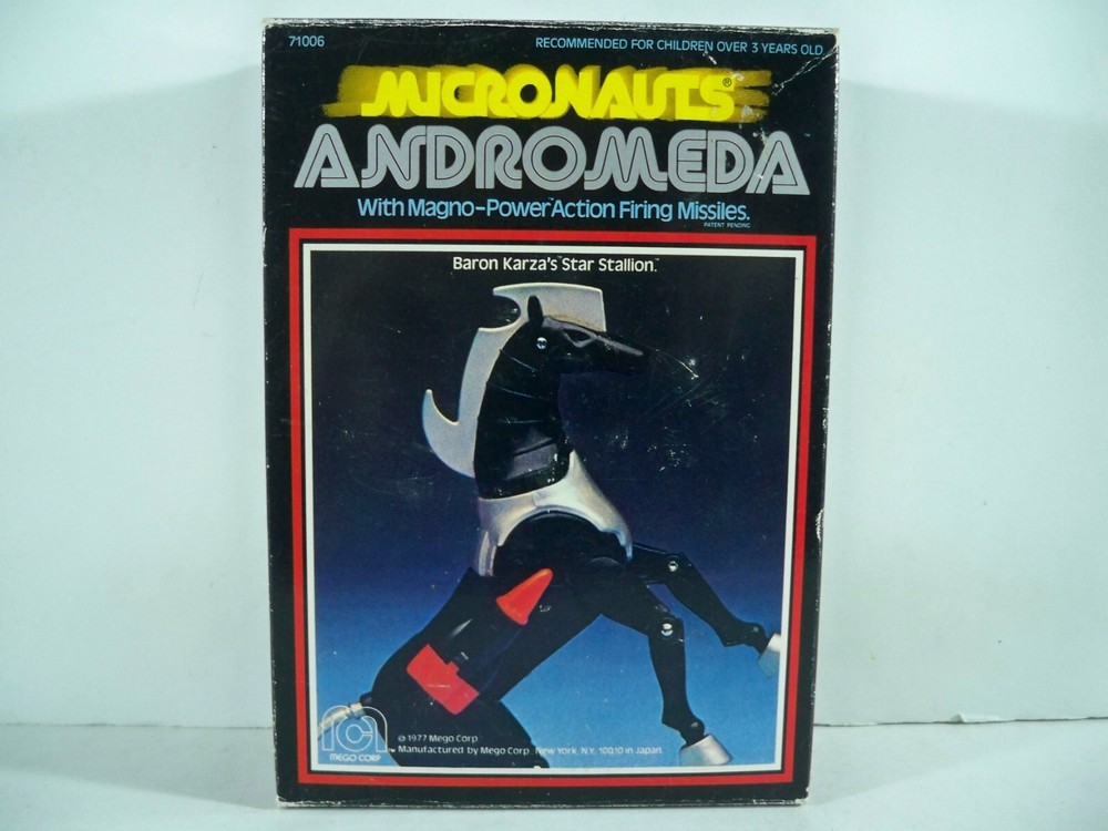 K24i05251 ANDROMEDA MIB MINT IN BOX W/ DECALS MICRONAUTS COMPLETE 1976 ORIGINAL